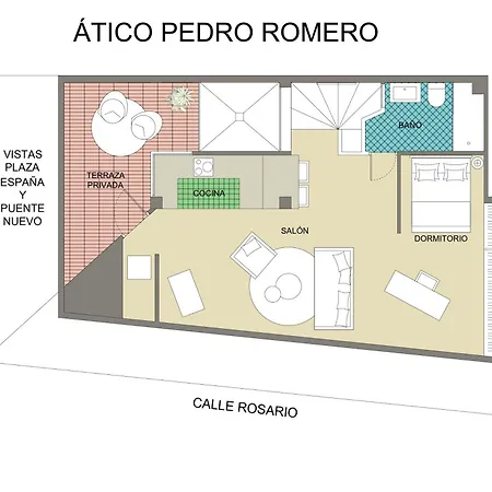 Atico Pedro Romero アパート ロンダ